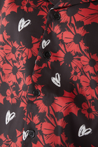 Mon Amour Flower Heart Print Shirt